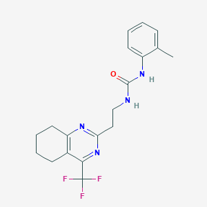 molecular formula C19H21F3N4O B2759757 1-(2-methylphenyl)-3-{2-[4-(trifluoromethyl)-5,6,7,8-tetrahydroquinazolin-2-yl]ethyl}urea CAS No. 1396863-51-6
