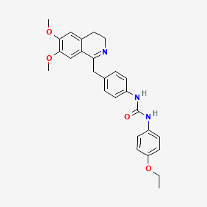 1-[4-[(6,7-Dimethoxy-3,4-dihydroisoquinolin-1-yl)methyl]phenyl]-3-(4-ethoxyphenyl)urea