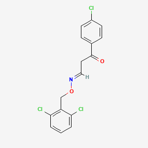 molecular formula C16H12Cl3NO2 B2759760 3-(4-chlorophenyl)-3-oxopropanal O-(2,6-dichlorobenzyl)oxime CAS No. 338976-75-3
