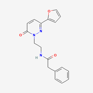N-(2-(3-(furan-2-yl)-6-oxopyridazin-1(6H)-yl)ethyl)-2-phenylacetamide