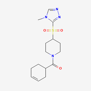 cyclohex-3-en-1-yl(4-((4-methyl-4H-1,2,4-triazol-3-yl)sulfonyl)piperidin-1-yl)methanone