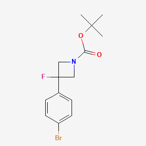 molecular formula C14H17BrFNO2 B2759773 Tert-butyl 3-(4-bromophenyl)-3-fluoroazetidine-1-carboxylate CAS No. 1357614-51-7