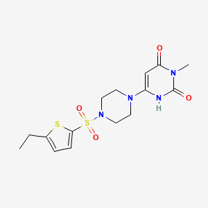 6-[4-(5-Ethylthiophen-2-yl)sulfonylpiperazin-1-yl]-3-methyl-1H-pyrimidine-2,4-dione