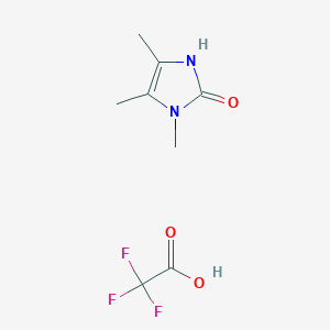 molecular formula C8H11F3N2O3 B2759777 1,4,5-三甲基-1H-咪唑-2(3H)-酮 2,2,2-三氟乙酸盐 CAS No. 1609406-87-2