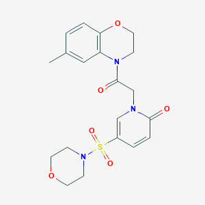 1-[2-(6-methyl-2,3-dihydro-4H-1,4-benzoxazin-4-yl)-2-oxoethyl]-5-(morpholin-4-ylsulfonyl)pyridin-2(1H)-one