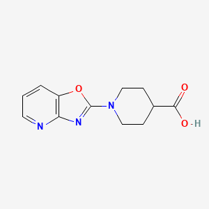molecular formula C12H13N3O3 B2759791 1-[1,3]Oxazolo[4,5-b]pyridin-2-ylpiperidine-4-carboxylic acid CAS No. 936074-71-4