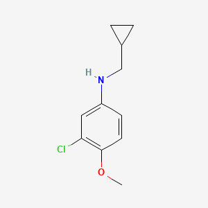 molecular formula C11H14ClNO B2759792 3-chloro-N-(cyclopropylmethyl)-4-methoxyaniline CAS No. 1156170-95-4