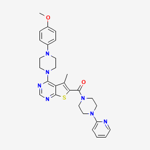 (4-(4-(4-Methoxyphenyl)piperazin-1-yl)-5-methylthieno[2,3-d]pyrimidin-6-yl)(4-(pyridin-2-yl)piperazin-1-yl)methanone