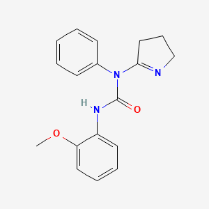 molecular formula C18H19N3O2 B2759798 1-(3,4-dihydro-2H-pyrrol-5-yl)-3-(2-methoxyphenyl)-1-phenylurea CAS No. 898443-75-9