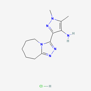 1,5-Dimethyl-3-(6,7,8,9-tetrahydro-5H-[1,2,4]triazolo[4,3-a]azepin-3-yl)-1h-pyrazol-4-amine hydrochloride