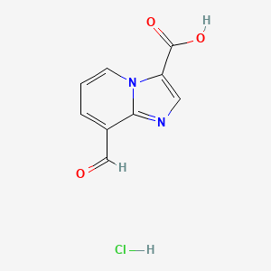 molecular formula C9H7ClN2O3 B2759839 8-Formylimidazo[1,2-a]pyridine-3-carboxylic acid hydrochloride CAS No. 2225146-81-4