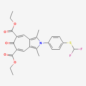 Diethyl 2-[4-(difluoromethylsulfanyl)phenyl]-1,3-dimethyl-6-oxocyclohepta[c]pyrrole-5,7-dicarboxylate
