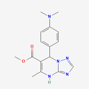 molecular formula C16H19N5O2 B2759843 Methyl 7-(4-(dimethylamino)phenyl)-5-methyl-4,7-dihydro-[1,2,4]triazolo[1,5-a]pyrimidine-6-carboxylate CAS No. 391896-91-6