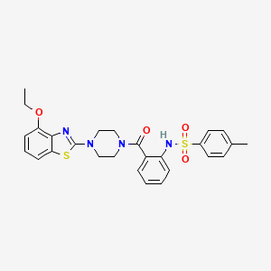 N-(2-(4-(4-ethoxybenzo[d]thiazol-2-yl)piperazine-1-carbonyl)phenyl)-4-methylbenzenesulfonamide