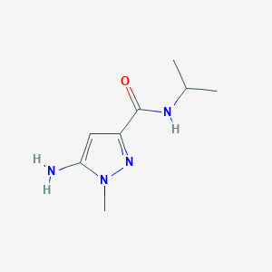 molecular formula C8H14N4O B2759848 5-amino-N-isopropyl-1-methyl-1H-pyrazole-3-carboxamide CAS No. 1856100-69-0