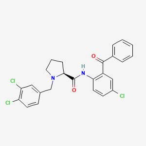 (2S)-N-(2-Benzoyl-4-chlorophenyl)-1-[(3,4-dichlorophenyl)methyl]-2-pyrrolidinecarboxamide