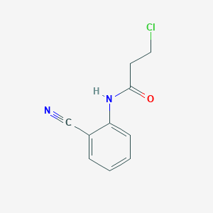 molecular formula C10H9ClN2O B2759856 3-chloro-N-(2-cyanophenyl)propanamide CAS No. 401641-37-0