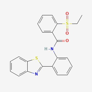 molecular formula C22H18N2O3S2 B2759858 N-(2-(benzo[d]thiazol-2-yl)phenyl)-2-(ethylsulfonyl)benzamide CAS No. 898459-11-5
