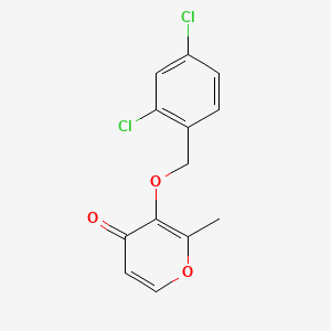molecular formula C13H10Cl2O3 B2759863 3-((2,4-Dichlorobenzyl)oxy)-2-methyl-4H-pyran-4-one CAS No. 303144-59-4