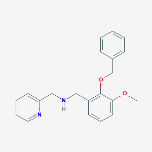 molecular formula C21H22N2O2 B275989 N-[2-(benzyloxy)-3-methoxybenzyl]-N-(2-pyridinylmethyl)amine 