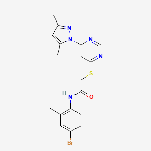 N-(4-bromo-2-methylphenyl)-2-((6-(3,5-dimethyl-1H-pyrazol-1-yl)pyrimidin-4-yl)thio)acetamide