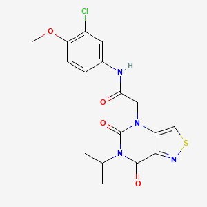 molecular formula C17H17ClN4O4S B2759893 N-(3-chloro-4-methoxyphenyl)-2-(6-isopropyl-5,7-dioxo-6,7-dihydroisothiazolo[4,3-d]pyrimidin-4(5H)-yl)acetamide CAS No. 1251620-81-1