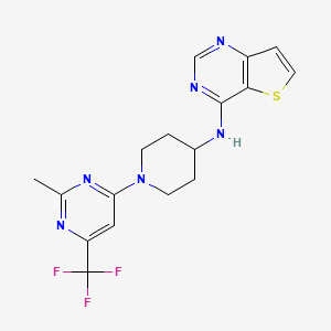 1-[2-methyl-6-(trifluoromethyl)pyrimidin-4-yl]-N-{thieno[3,2-d]pyrimidin-4-yl}piperidin-4-amine