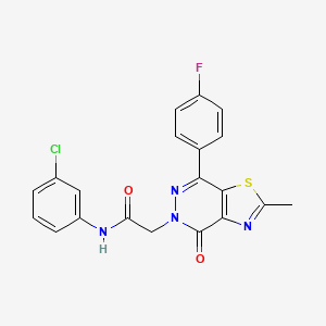 N-(3-chlorophenyl)-2-(7-(4-fluorophenyl)-2-methyl-4-oxothiazolo[4,5-d]pyridazin-5(4H)-yl)acetamide