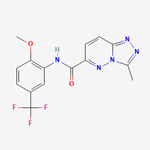 N-[2-Methoxy-5-(trifluoromethyl)phenyl]-3-methyl-[1,2,4]triazolo[4,3-b]pyridazine-6-carboxamide