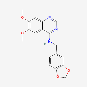 N-(1,3-benzodioxol-5-ylmethyl)-6,7-dimethoxy-4-quinazolinamine