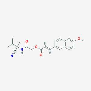 molecular formula C22H24N2O4 B2759902 [2-[(2-cyano-3-methylbutan-2-yl)amino]-2-oxoethyl] (E)-3-(6-methoxynaphthalen-2-yl)prop-2-enoate CAS No. 871921-35-6