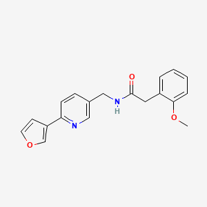 molecular formula C19H18N2O3 B2759903 N-((6-(呋喃-3-基)吡啶-3-基)甲基)-2-(2-甲氧基苯基)乙酰胺 CAS No. 2034227-22-8