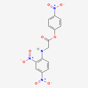 molecular formula C14H10N4O8 B2759904 4-nitrophenyl N-(2,4-dinitrophenyl)glycinate CAS No. 1983695-12-0