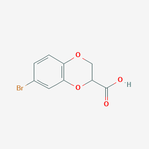 molecular formula C9H7BrO4 B2759905 6-Bromo-2,3-dihydro-1,4-benzodioxine-3-carboxylic acid CAS No. 1256822-33-9