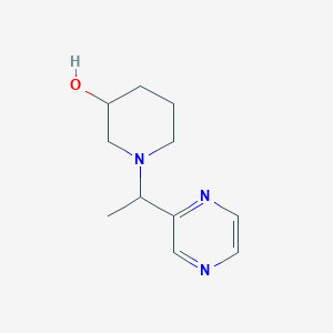 molecular formula C11H17N3O B2759911 1-(1-(Pyrazin-2-yl)ethyl)piperidin-3-ol CAS No. 1289388-51-7