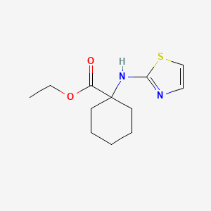 molecular formula C12H18N2O2S B2759921 Ethyl 1-(1,3-thiazol-2-ylamino)cyclohexane-1-carboxylate CAS No. 2248382-91-2