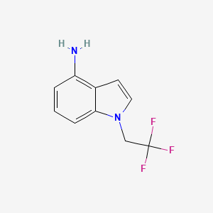 molecular formula C10H9F3N2 B2759922 1-(2,2,2-Trifluoroethyl)indol-4-amine CAS No. 1341455-33-1; 1353949-80-0