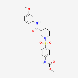 Methyl (4-((3-((3-methoxyphenyl)carbamoyl)piperidin-1-yl)sulfonyl)phenyl)carbamate