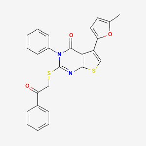 5-(5-methylfuran-2-yl)-2-((2-oxo-2-phenylethyl)thio)-3-phenylthieno[2,3-d]pyrimidin-4(3H)-one