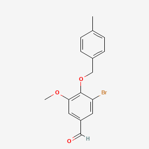 3-Bromo-5-methoxy-4-[(4-methylbenzyl)oxy]benzaldehyde