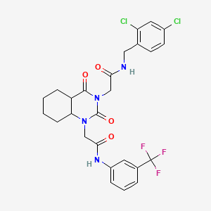 N-[(2,4-dichlorophenyl)methyl]-2-[2,4-dioxo-1-({[3-(trifluoromethyl)phenyl]carbamoyl}methyl)-1,2,3,4-tetrahydroquinazolin-3-yl]acetamide