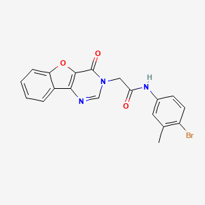 molecular formula C19H14BrN3O3 B2759935 N-(4-bromo-3-methylphenyl)-2-{6-oxo-8-oxa-3,5-diazatricyclo[7.4.0.0^{2,7}]trideca-1(9),2(7),3,10,12-pentaen-5-yl}acetamide CAS No. 850182-80-8
