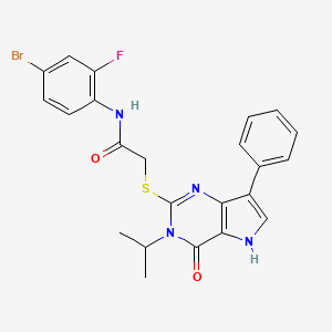 N-(4-bromo-2-fluorophenyl)-2-((3-isopropyl-4-oxo-7-phenyl-4,5-dihydro-3H-pyrrolo[3,2-d]pyrimidin-2-yl)thio)acetamide