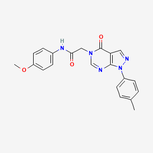 molecular formula C21H19N5O3 B2759940 N-(4-methoxyphenyl)-2-(4-oxo-1-(p-tolyl)-1H-pyrazolo[3,4-d]pyrimidin-5(4H)-yl)acetamide CAS No. 863446-62-2
