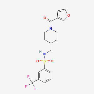 N-((1-(furan-3-carbonyl)piperidin-4-yl)methyl)-3-(trifluoromethyl)benzenesulfonamide