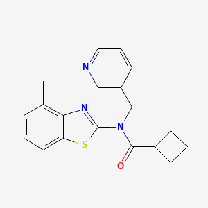 N-(4-methylbenzo[d]thiazol-2-yl)-N-(pyridin-3-ylmethyl)cyclobutanecarboxamide