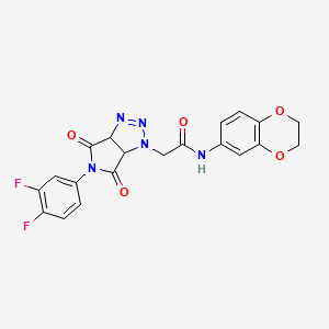 2-[5-(3,4-difluorophenyl)-4,6-dioxo-4,5,6,6a-tetrahydropyrrolo[3,4-d][1,2,3]triazol-1(3aH)-yl]-N-(2,3-dihydro-1,4-benzodioxin-6-yl)acetamide