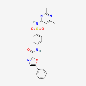 N-(4-(N-(2,6-dimethylpyrimidin-4-yl)sulfamoyl)phenyl)-5-phenyloxazole-2-carboxamide