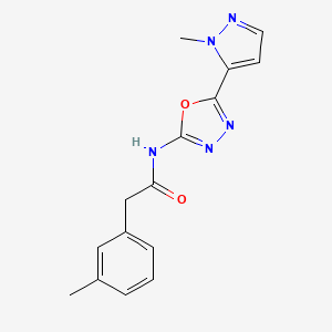 N-(5-(1-methyl-1H-pyrazol-5-yl)-1,3,4-oxadiazol-2-yl)-2-(m-tolyl)acetamide