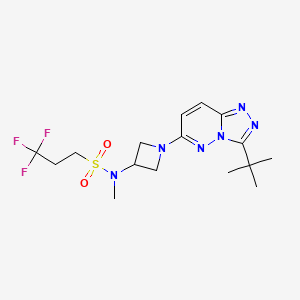 N-(1-(3-(tert-butyl)-[1,2,4]triazolo[4,3-b]pyridazin-6-yl)azetidin-3-yl)-3,3,3-trifluoro-N-methylpropane-1-sulfonamide